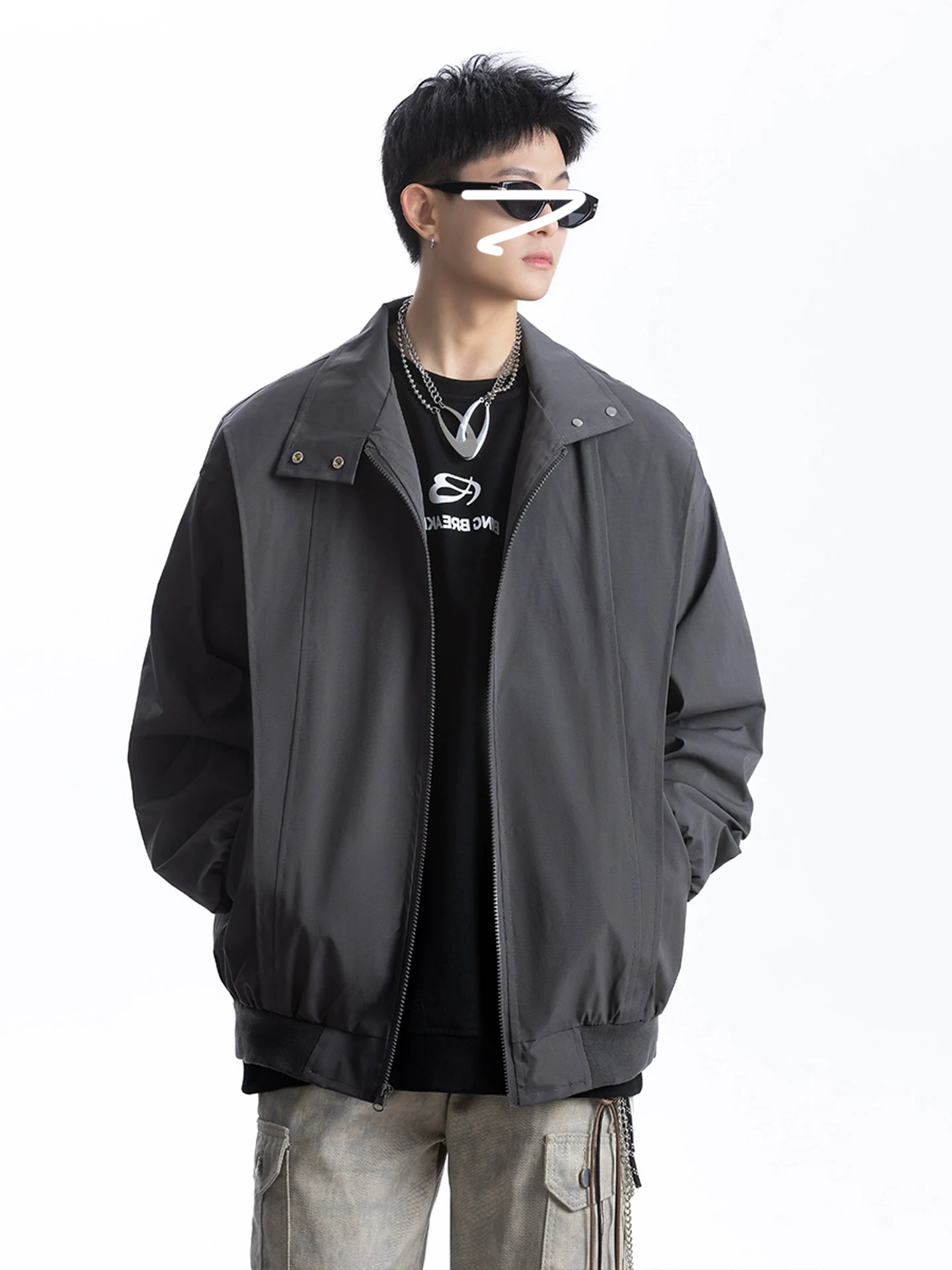 

Мужское пальто American Sle Pilot Jaet, весенне-осеннее новое пальто Bla Haome, деконструированное апейское пальто с воротником-стойкой, рабочая одежда, бейсбол...