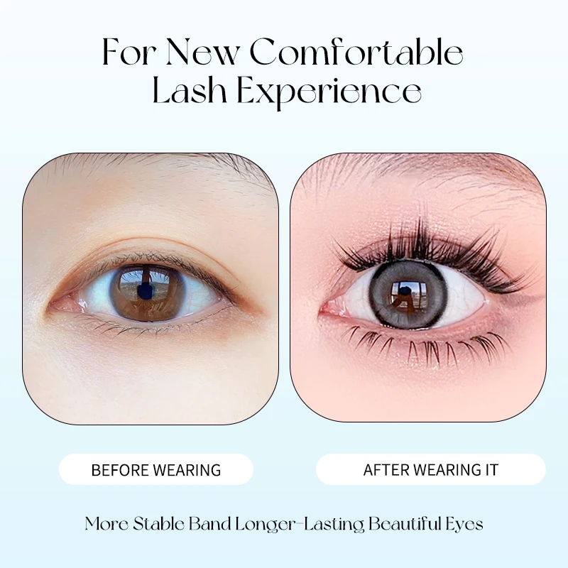 Zelfklevende wimpers Vlindervimers Geen lijm Individuele wimpers Zachte wimperclusters Herbruikbare zelfklevende wimpers