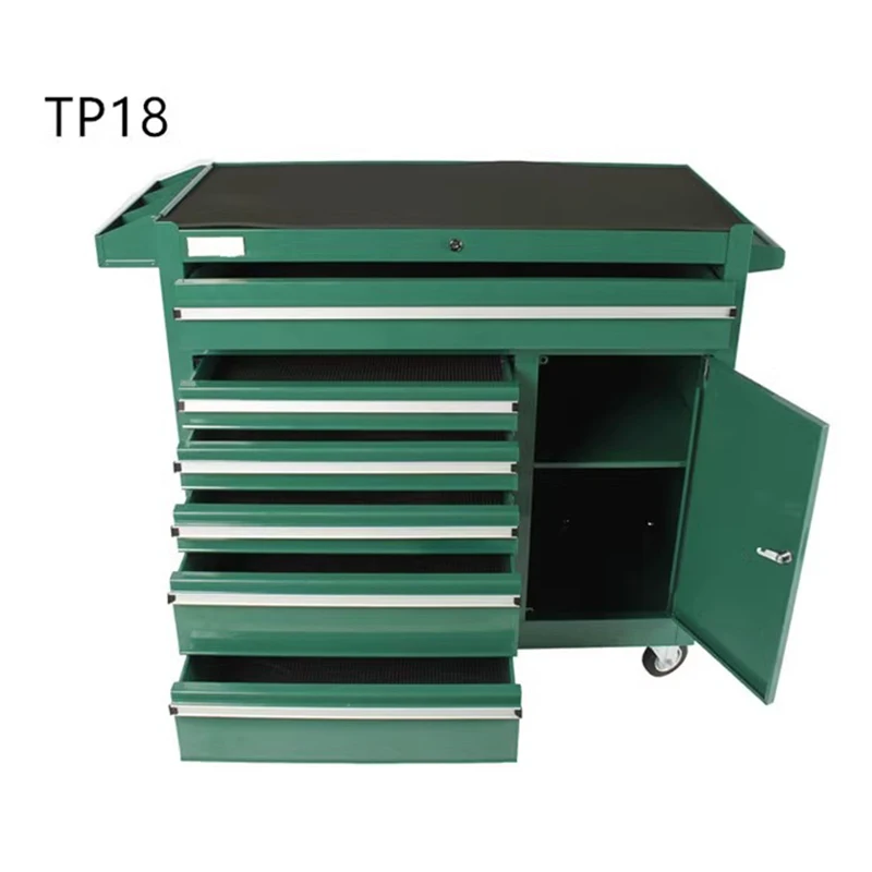 TP-18 Multifunctional Tool Cabinet Mobile Tool Cart Trolley with Lock Toolbox Heavy Duty Garage Storage Workshop Organizer