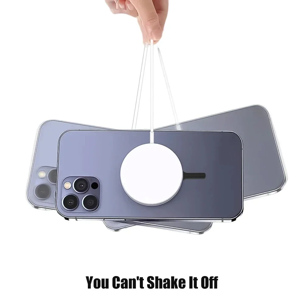 Универсальная магнитная наклейка, магнитное переходное кольцо, подходит для Magsafe IPhone, беспроводная зарядка мобильного телефона, круглое металлическое кольцо