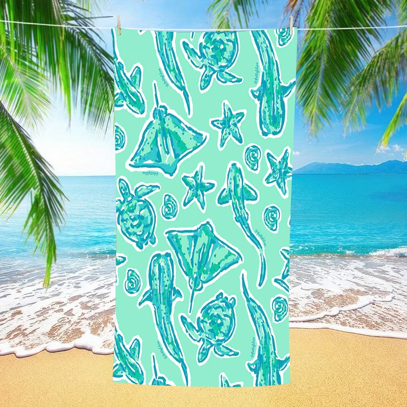 Luxury Beach Towel Microfiber Quick Dry Sand Free Oversized Lightweight Compact Travel Swim Pool Camping Gym Yoga Premium Gift