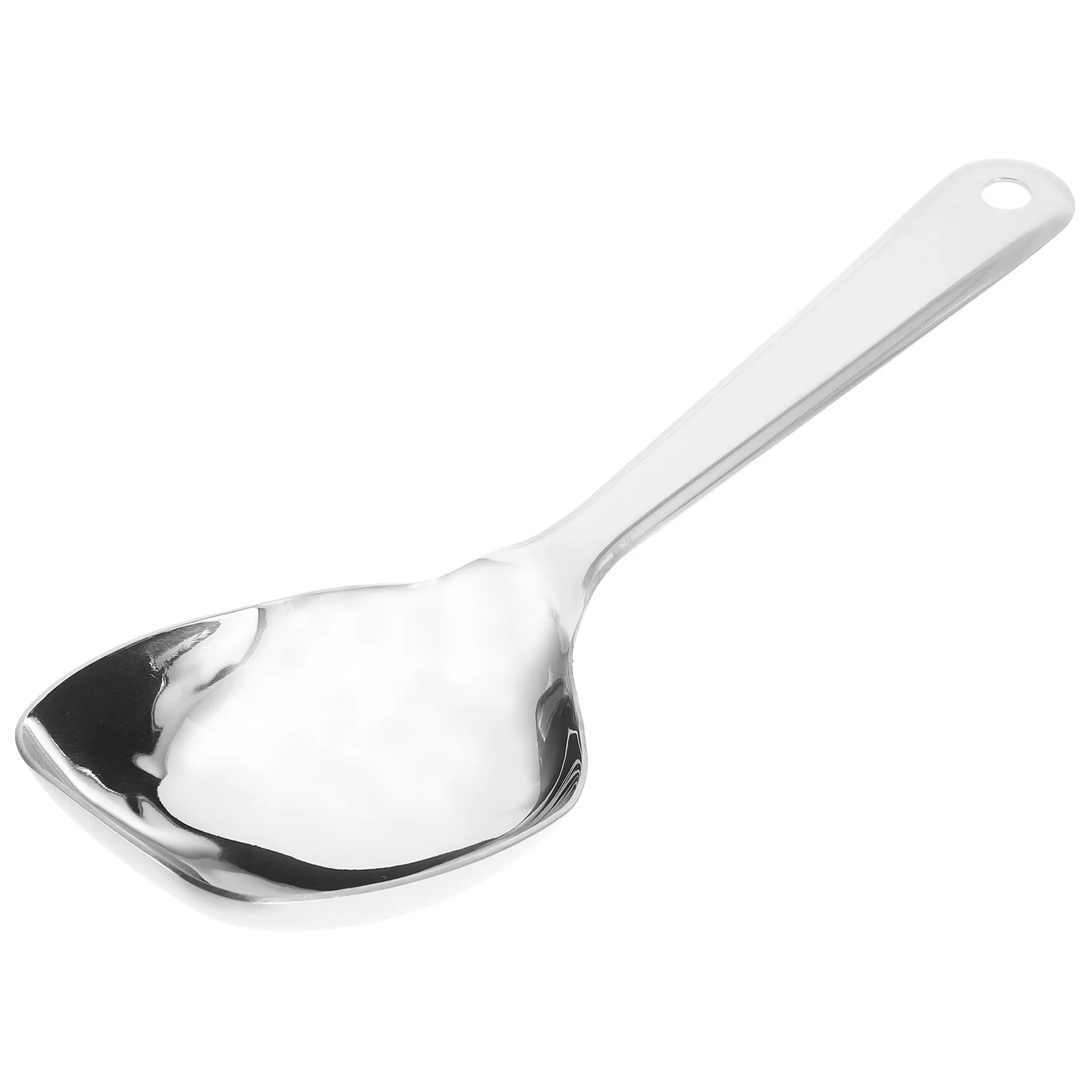 

Stainless Steel Long Handle Deep Serving Spoon Ergonomic Grip Buffet Service Portioning Flat Bottom Large Handle Kitchen