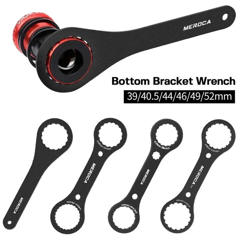 

MEROCA Bicycle Bottom Bracket Wrench Bike BB Wrench Removal Installation Tool BB39 BB40.5 BB44 BB46 BB49 BB52 T47 16/24 Notch
