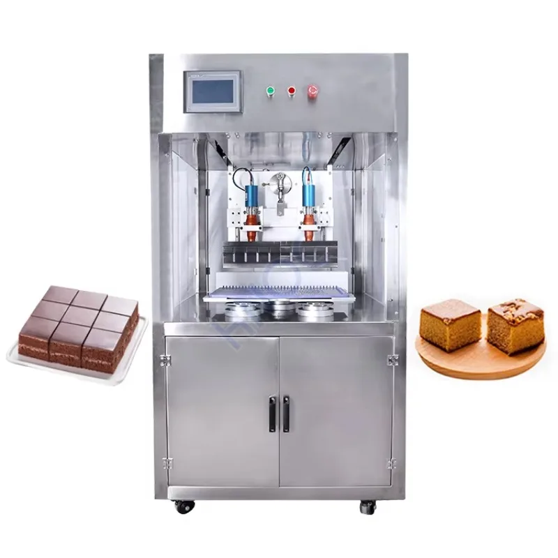 التلقائي 20 كيلو هرتز الإسفنج Mille-feuille المجمدة موس كعكة آلة قطع بالموجات فوق الصوتية جولة مربع كعكة القاطع #5