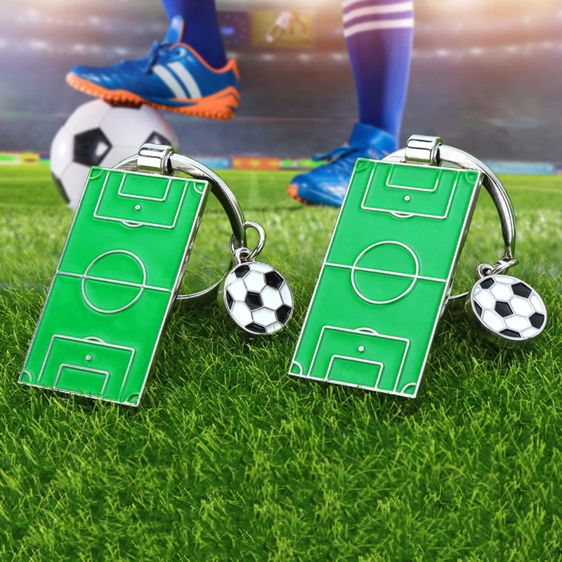 Hommes terrain de Football Football porte-clés aire de jeux sport Souvenir porte-clés ornement porte-clés bijoux Fans de Football Club cadeau