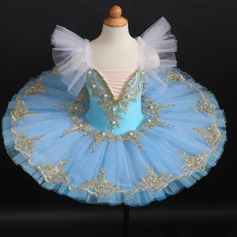 Profesjonalna baletowa spódniczka tutu w kolorze fioletowo-niebieskim dla dzieci, dziewcząt i dorosłych, sukienka Jezioro Łabędzie, damska spódniczka typu \"pancake tutu\", kostiumy do tańca baletowego, na imprezę.