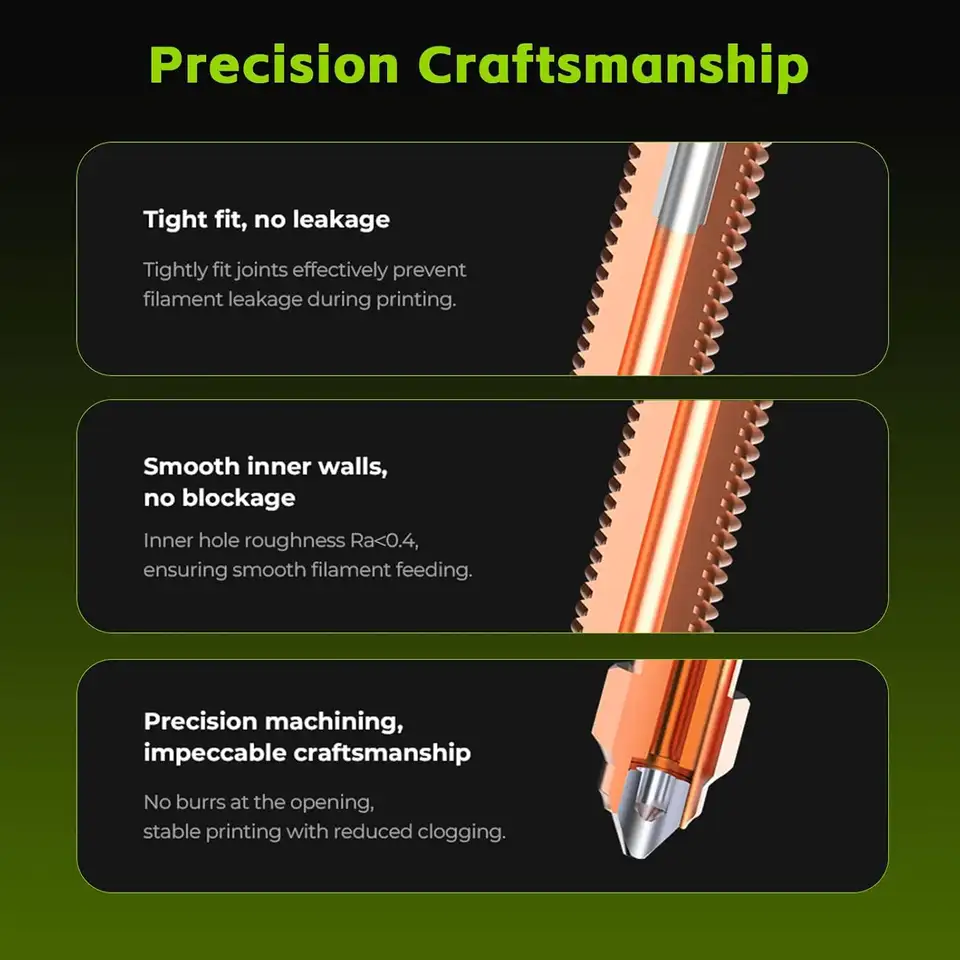 فوهات Creality K2 Plus/K2/K2 Pro/Hi Combo مقاس 0.2/0.4/0.6/0.8/1.0 مم مع أداة، مجموعة فوهات تدفق عالي من الفولاذ المقسى للطابعات ثلاثية الأبعاد - 4