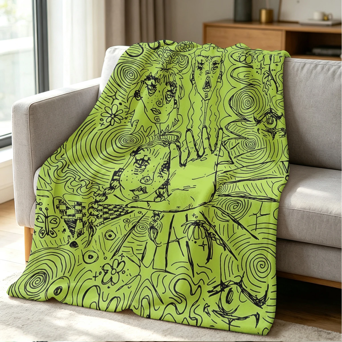 Inner Chaos Blanket Soft Cozy Throw for Sofa Bed Festive Holiday Decor Gift for Kids and Adults,Lightweight and Warm