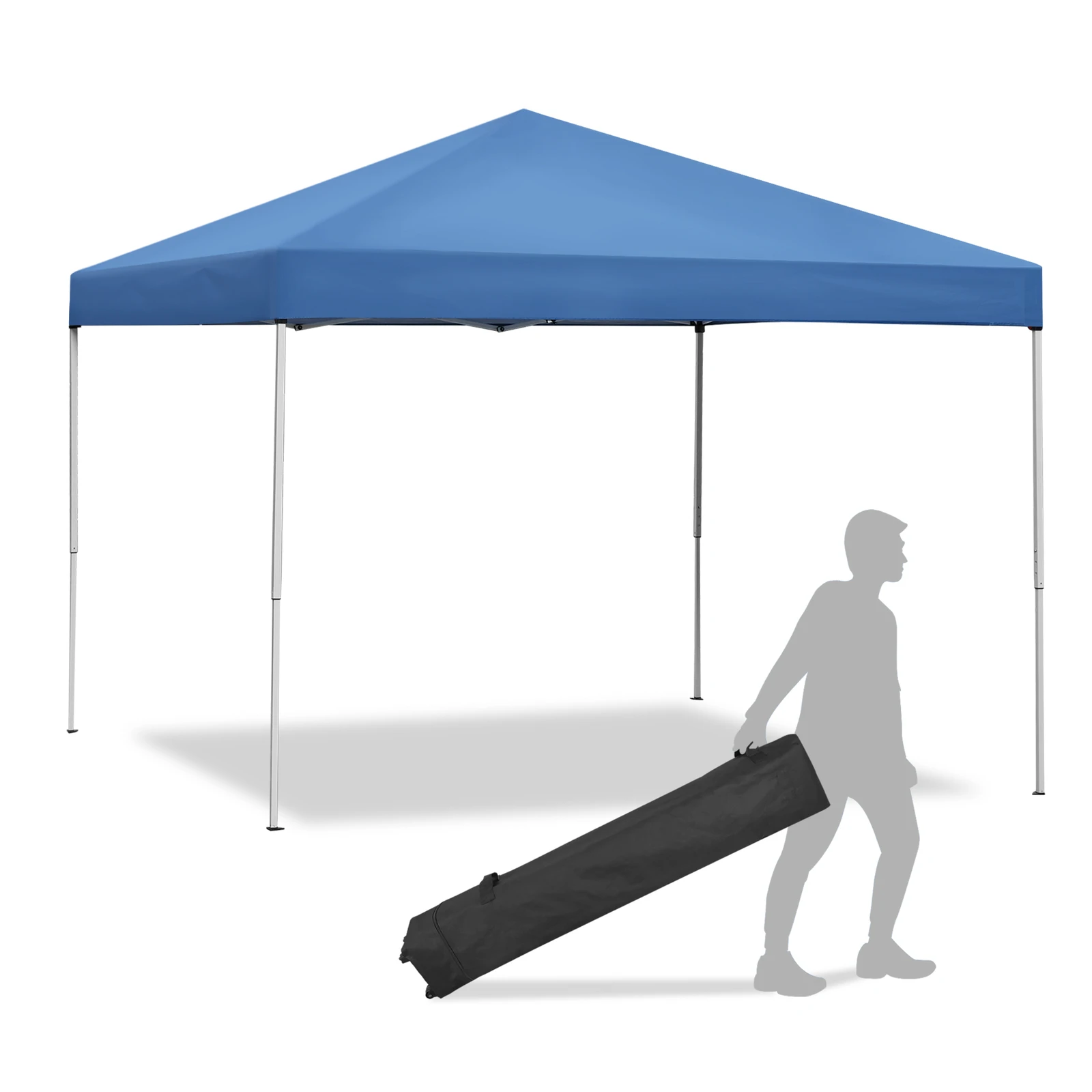 

10x10' Pop UP Canopy Heavy Duty Party Tent Folding Waterproof Gazebo w/ Bag Blue