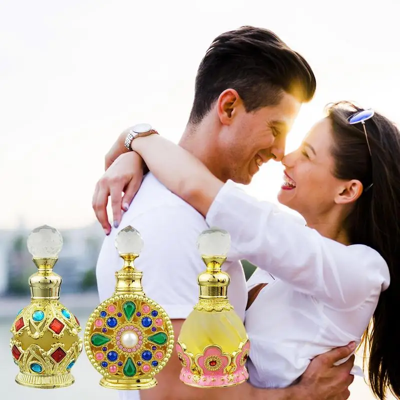 Perfume árabe de alta calidad de 15ml, aceite de Perfume concentrado Retro, Perfume romántico de lujo de larga duración para citas, Parfum para hombres y mujeres