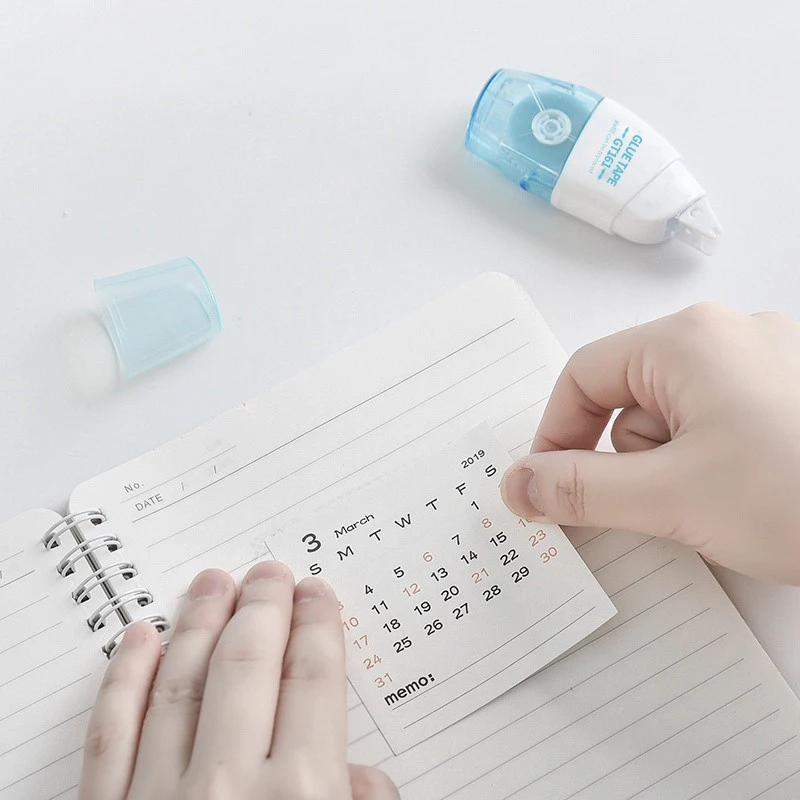 3 قطعة لاصق على الوجهين الأسطوانة النقاط شريط لاصق 6 مللي متر * 8 متر مع استبدال الأساسية غير مرئية لاصق شفاف DIY بها بنفسك كتيب