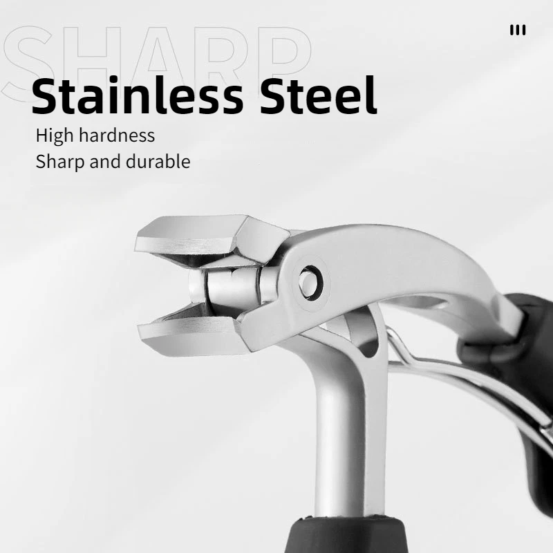 1/3/4 قطعة لا تنحني لقطع أظافر القدم الفولاذ المقاوم للصدأ الكوع مسمار المقص افتتاح كبير مسمار كليبرز مجموعة أداة قص الأظافر أدوات باديكير