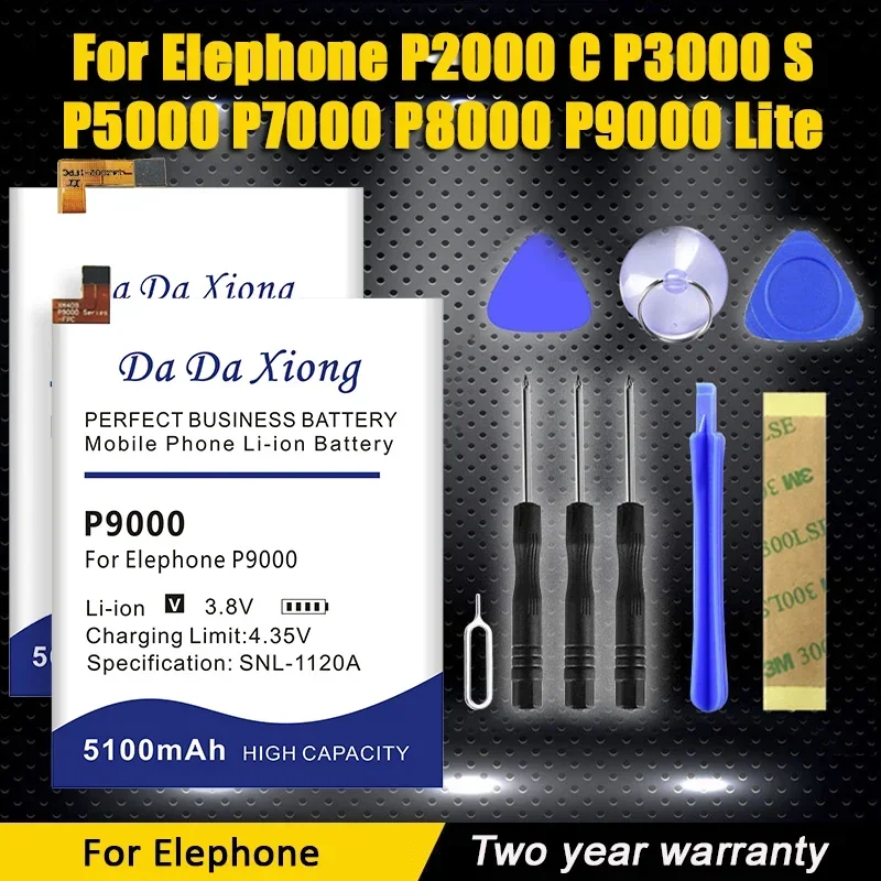 DaDaXiong High Quality Replace Battery For Elephone P2000 C P3000 S P5000 P7000 P8000 P9000 Lite Mobile Phone Batteries Free kit