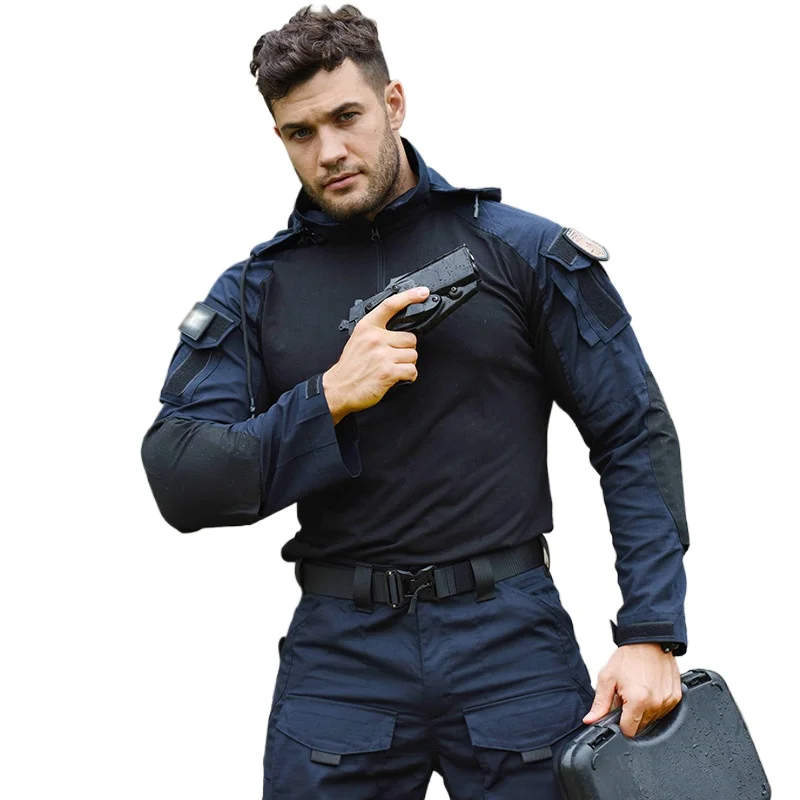 G3 Hooded Tactical Shirt Combat Training Uniform Tops Men Women Field Jacket Airsoft Hunting Camo Clothes Outdoor Sports T-shirt