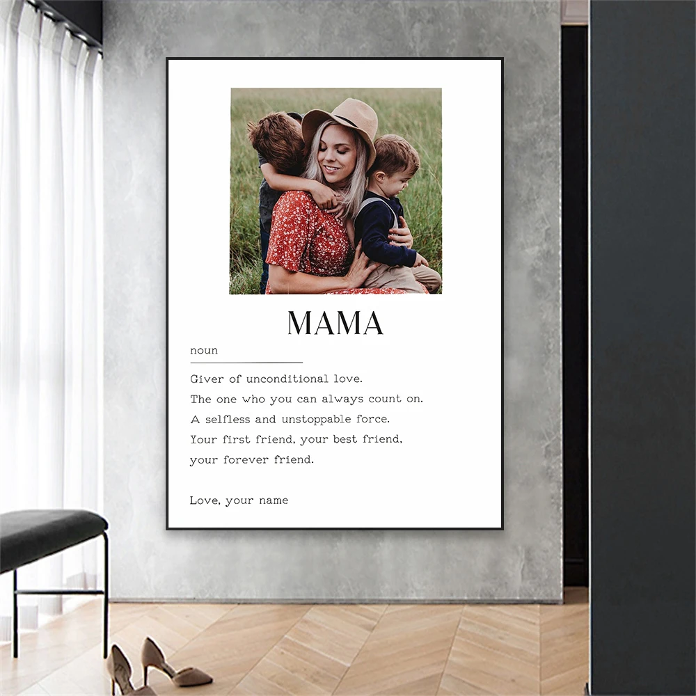 

Personalised Mom Definition Print Poster Mama Custom Canvas Painting Minimalist Art Mother Quote Mothers Day Gift Bedroom Decor