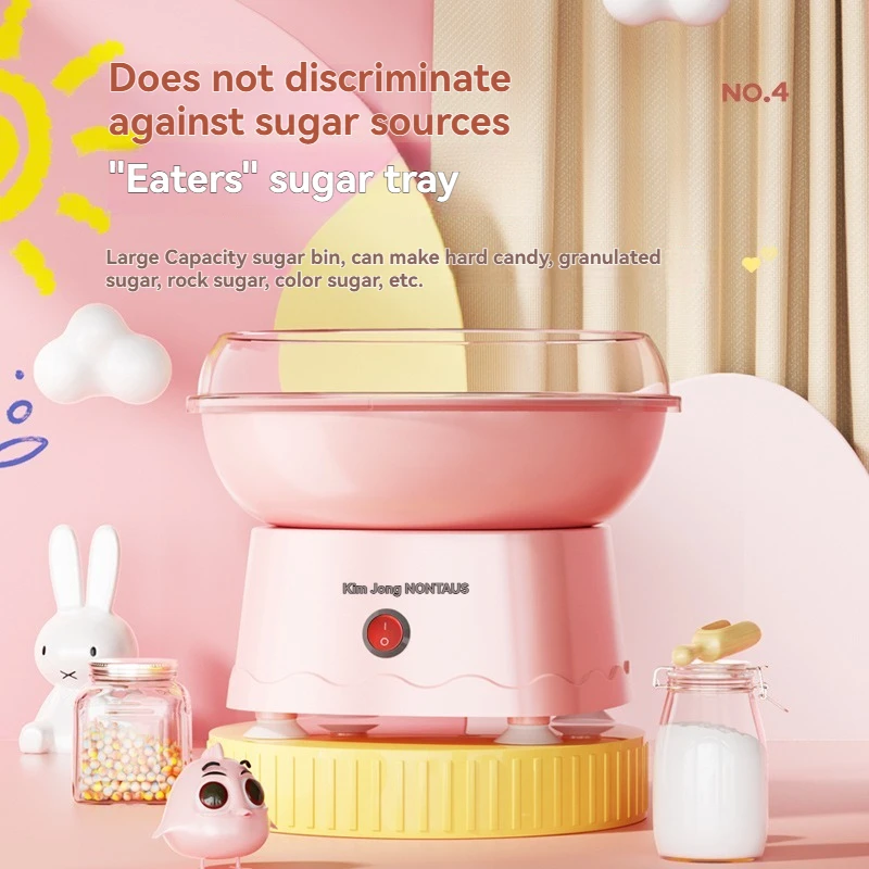 Portable Mini Automatic Cotton Candy Maker Household DIY Flower Floss Spinner Children Party Toy Suitable For Multi Color Sugar