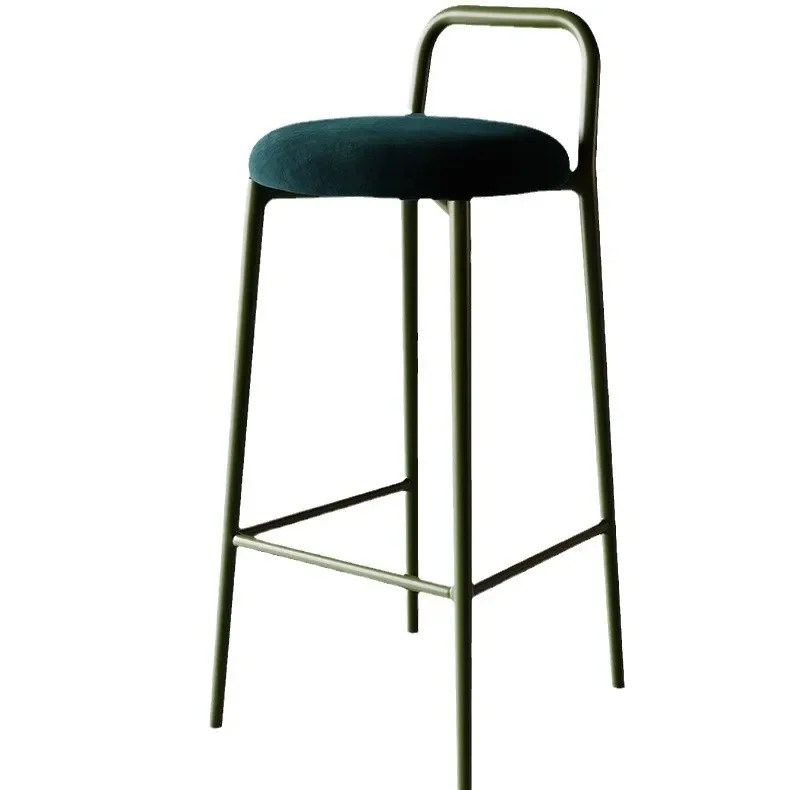 AOLIVIYA Bar Chair Modern Simple Round Stool High Chair Bar Cashier Front Desk Stackable Household Bar Stool