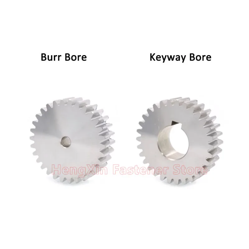 1PCS 304 Stainless Steel Spur Gear 2M 2 Module 12/13/14/15/16/17/18/20/21/22/23/24 25/26/27/28/30 Teeth Flat Cylindrical Gear