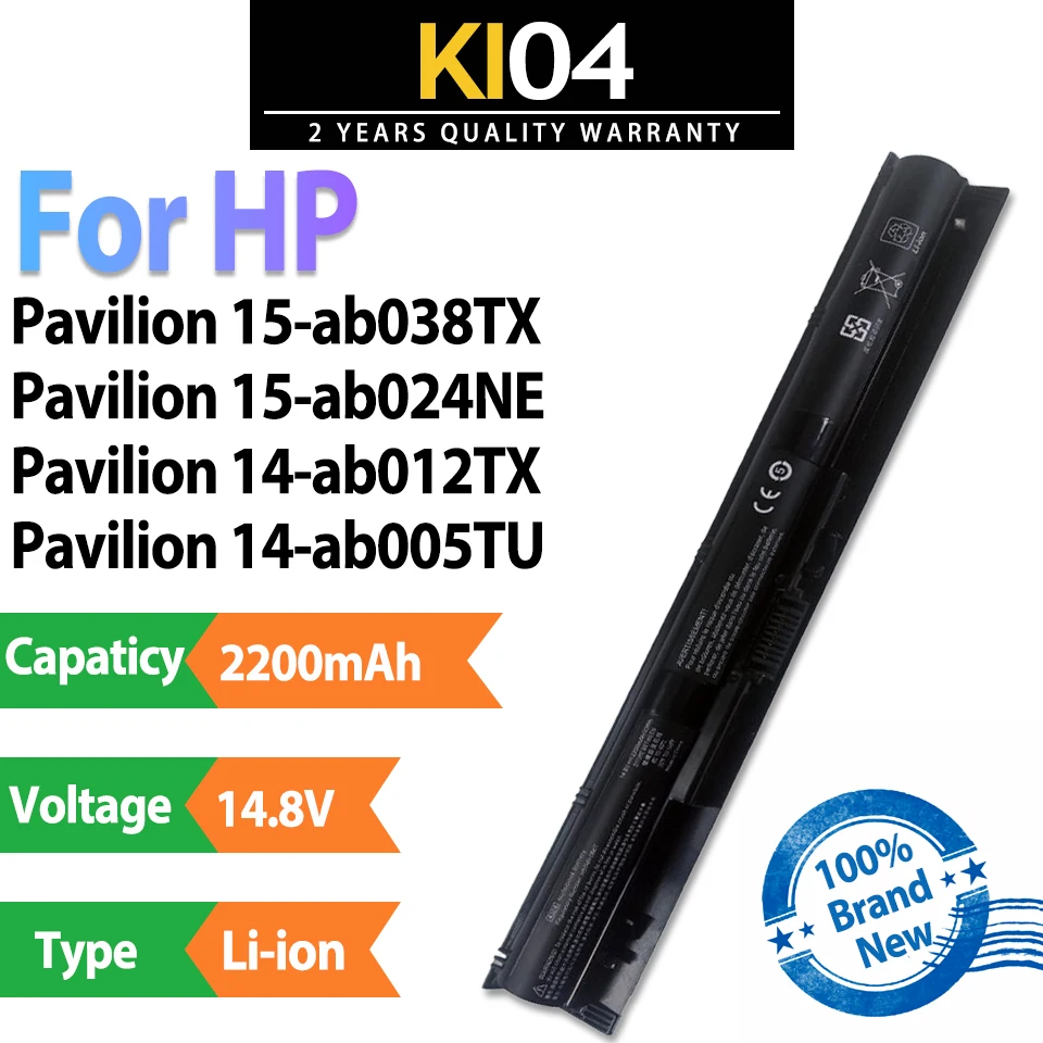 KI04 2200 мАч 14,8 В аккумулятор для ноутбука HP Pavilion 15-ab038TX HP Pavilion 15-ab024NE HP Pavilion 15-ab072TX 15-ab039TX 14-ab011TX