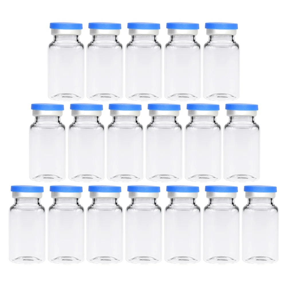 

30Pcs Glass Vials Small Glass Vial Medicine Bottle Leak Proof Caps Liquid Medicine Dispenser Lab Vials Essential Oil Empty