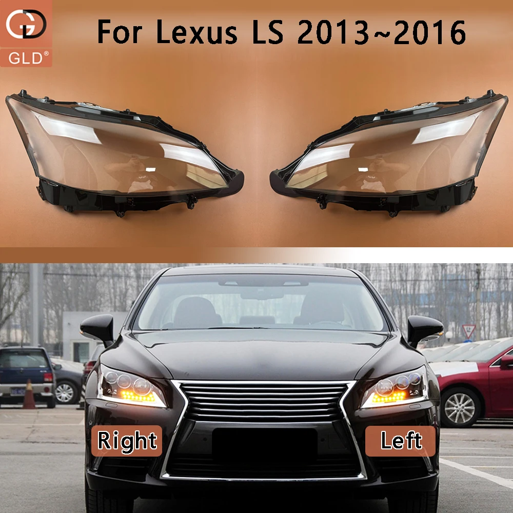 Car Accessories Transparent Headlight Shade Cover Lampshade Case Headlamp Shell Lens Plexiglass For Lexus LS460 LS600H 2013~2016