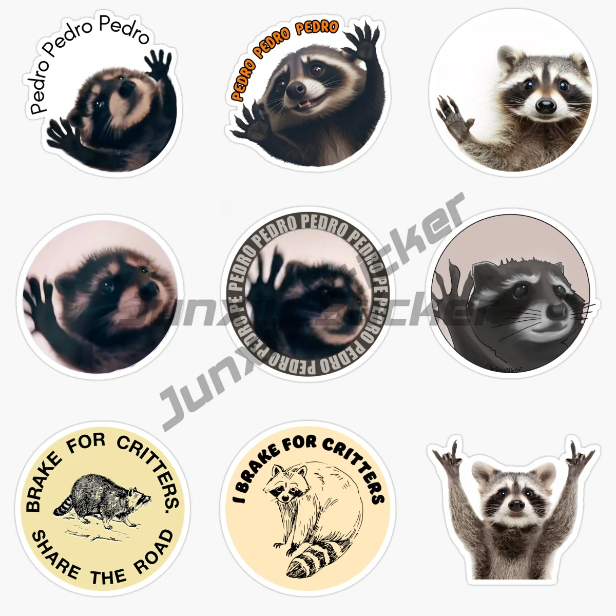 

Cartoon Raccoon Car Sticker Vinyl Waterproof Self-adhesive Decorative Decal
