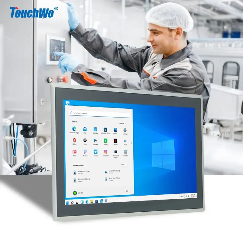 TLF 15,6 21,5 pollici durevole ritratto/paesaggio PCAP cornice aperta schermo multi-touch incorporato Win Linux pannello PC industriale