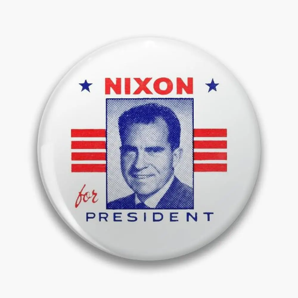 Broches de botones de alfiler para presidente, accesorio de joyería, broche personalizado, insignias de solapa de moda, 1960