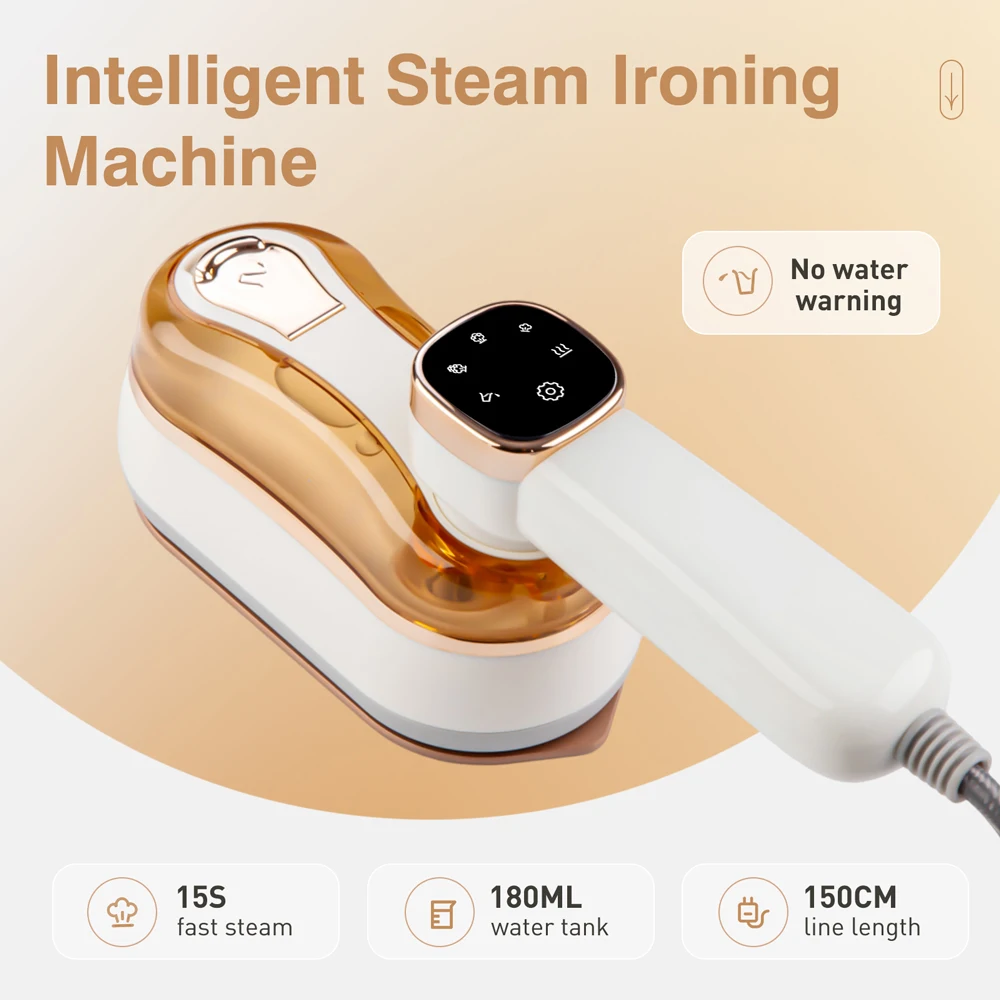 30s Heat-Up Steamer Handheld Electric Ironing Machine with 180° Pivot Handle Smart LCD Display for Effortless Ironing home use