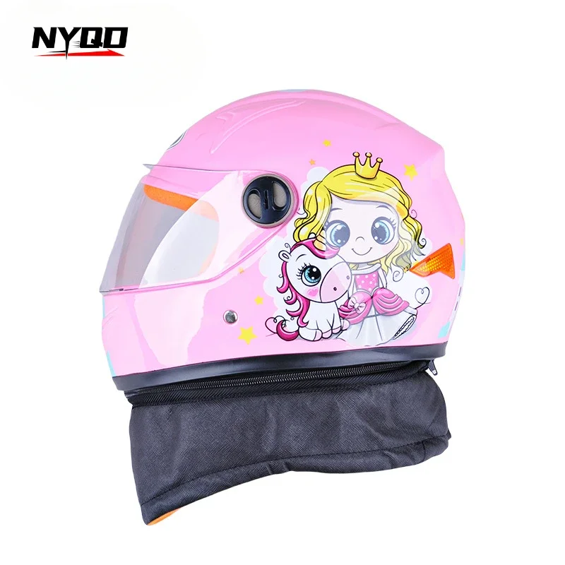 NEW Children Helmet Motorcycle Helmets ScooterWinter Helmet Sunshade Sun Protection Crash Helmet Boy and Girl Kid Lovely 42-52CM