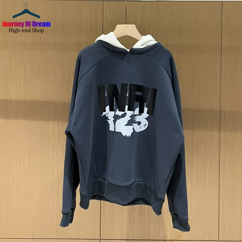 New Colorblocking Washed RRR123 Heavy Vintage High Street Hoodie Autumn Winter Men's Women's Pullover Coat