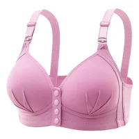 New Large Size Front Buckle Sexy Push up WOMEN'S Bra Adjustable Thin Cup Breathable Comfortable Middle-aged Mom Ladies Underwear 6
