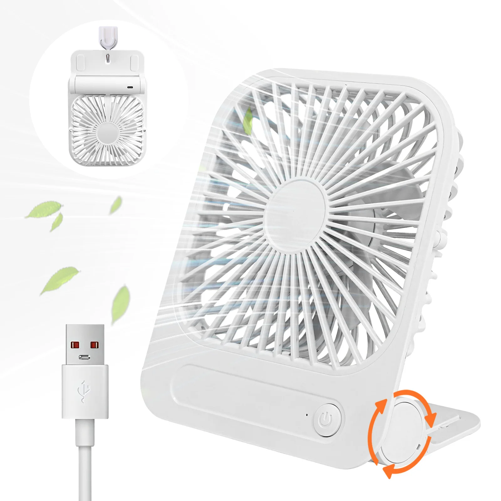 

Eary Portable Magnetic Fan Desk 180° Adjustable 4 Speeds Wind 1200mAh USB Rechargeable Air Cooling Fan Usb Fan for Kitchen Gym