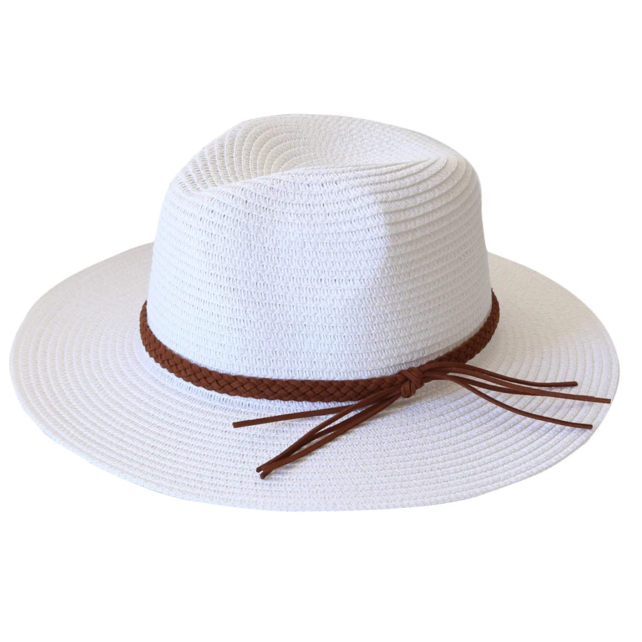 Damen Herren Strohhut mit breiter Krempe, Fedora, Sommer, Strand, UV-Schutz, Sonnenhut, UPF-Strohhut für Damen – Detail 14