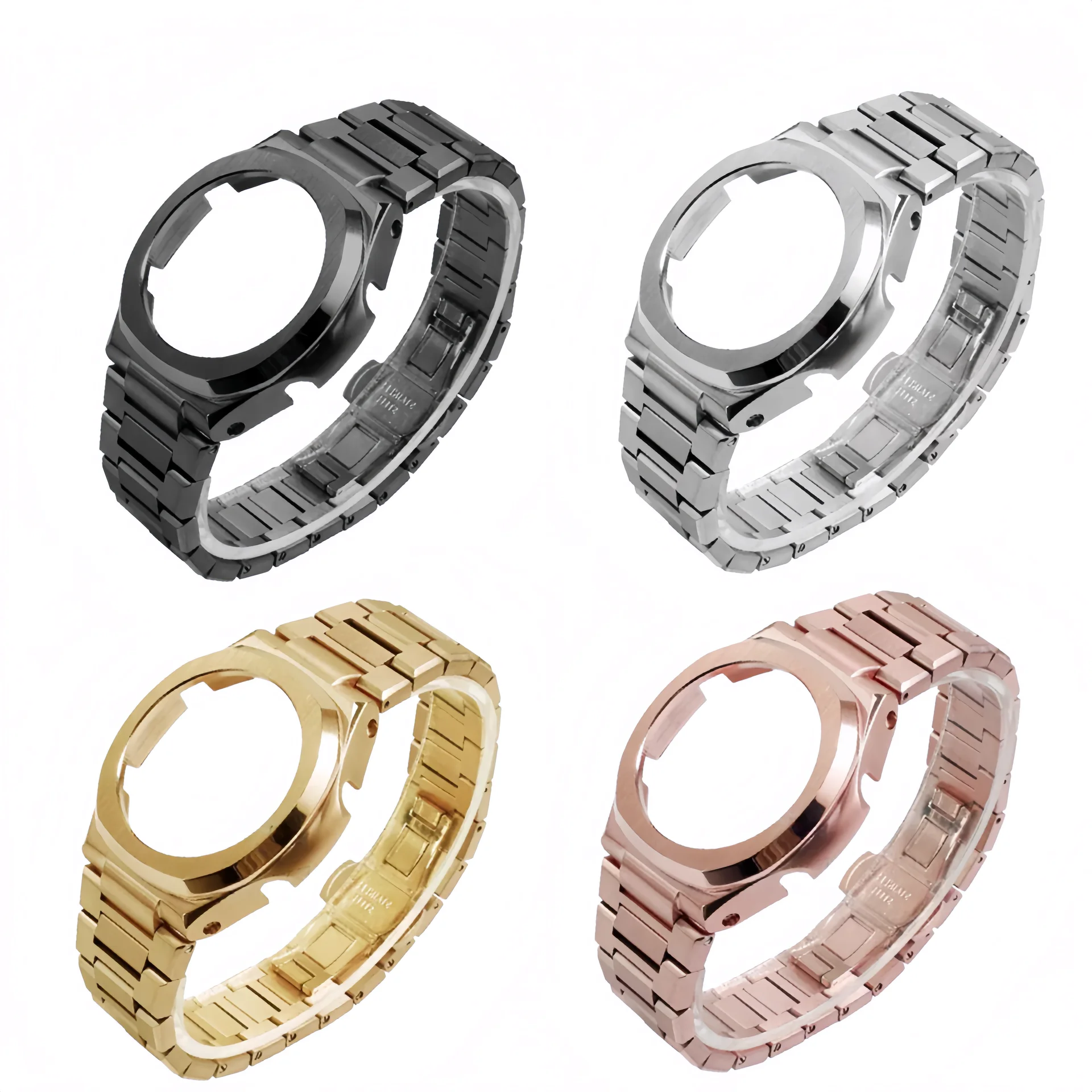 Para casio G-SHOCK ga2100 GA-2110 ga b2100 relógio mod kit modificado caixa de aço inoxidável cinta masculino pulseira de metal pulseira de pulso