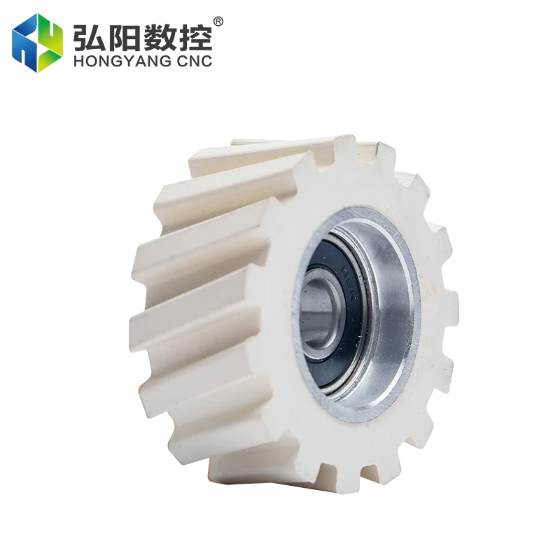 ลูกกลิ้งความดันยางทอลายทแยง 65*8/12*28 มม.สีขาวร่องกด Roller เหมาะสําหรับ NANXING ขอบแถบเครื่องไม้เครื่องมือ