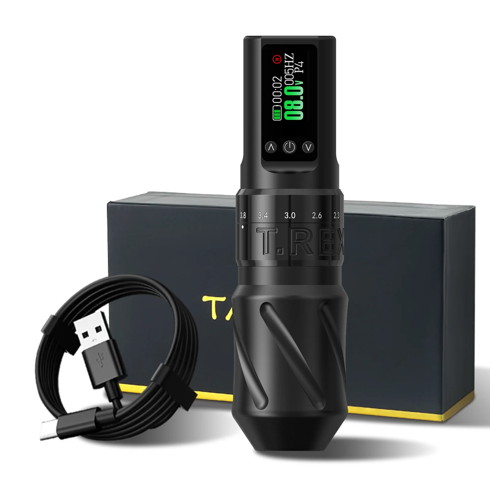 

TREX V1 1600mAh Powerful Motor 2.0-4.2mm Adjustable Stroke Professional Wireless Tattoo Pen Machine for Beginner Body Art
