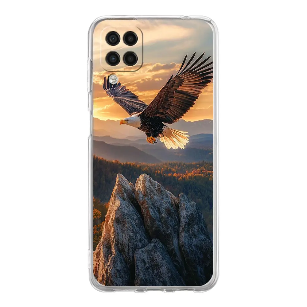 حافظة لهاتف سامسونج جالاكسي A17 A13 A15 A25 A35 A51 A55 A71 A21S A11 A31 A41 A23 A53 A73 A32 5G A03S A05s غطاء النسر