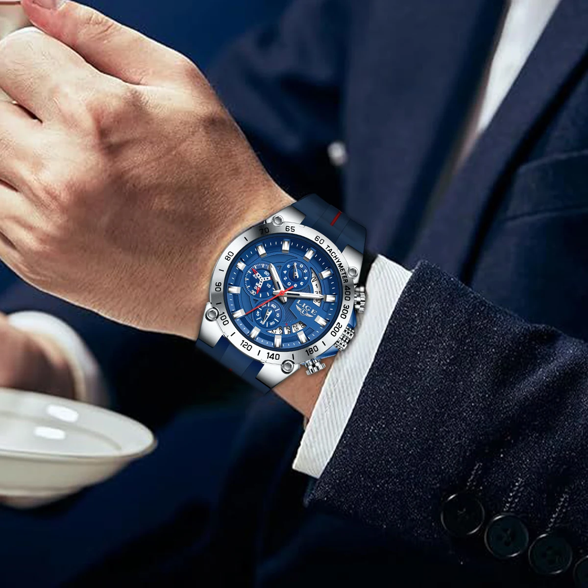 LIGE Luxury Men Watch Military Quartz Man Watches Waterproof Luminous Top Brand Watch for Men Date Chronograph Sport Wristwatch