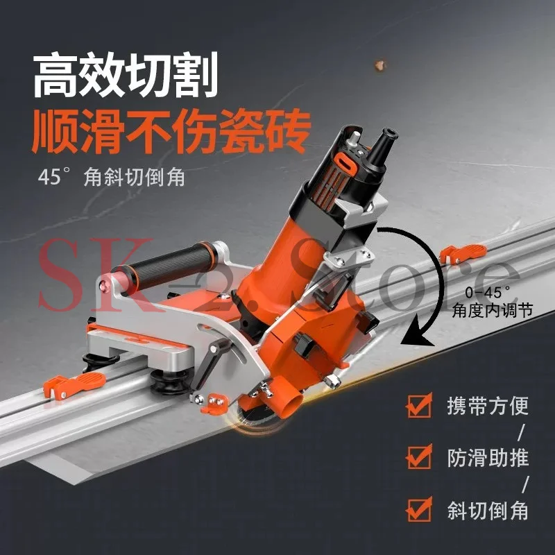 Electric 45 Degree Cutting Machine High Accurate Large Format Water Jet Ceramic Tool Portable Chamfer Miter Tile Cutter