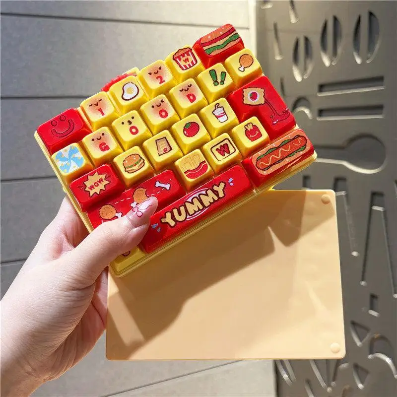 /Vly/Desktop Bag Decor New Animal Diary 26 Grids Stress Relief Simulation Keyboard Keychain Creative Gift 1Pcs