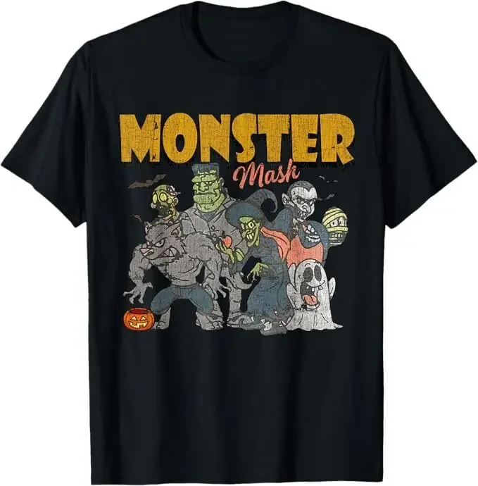 Monster Mash Vintage Ghost Halloween Funny T-Shirt