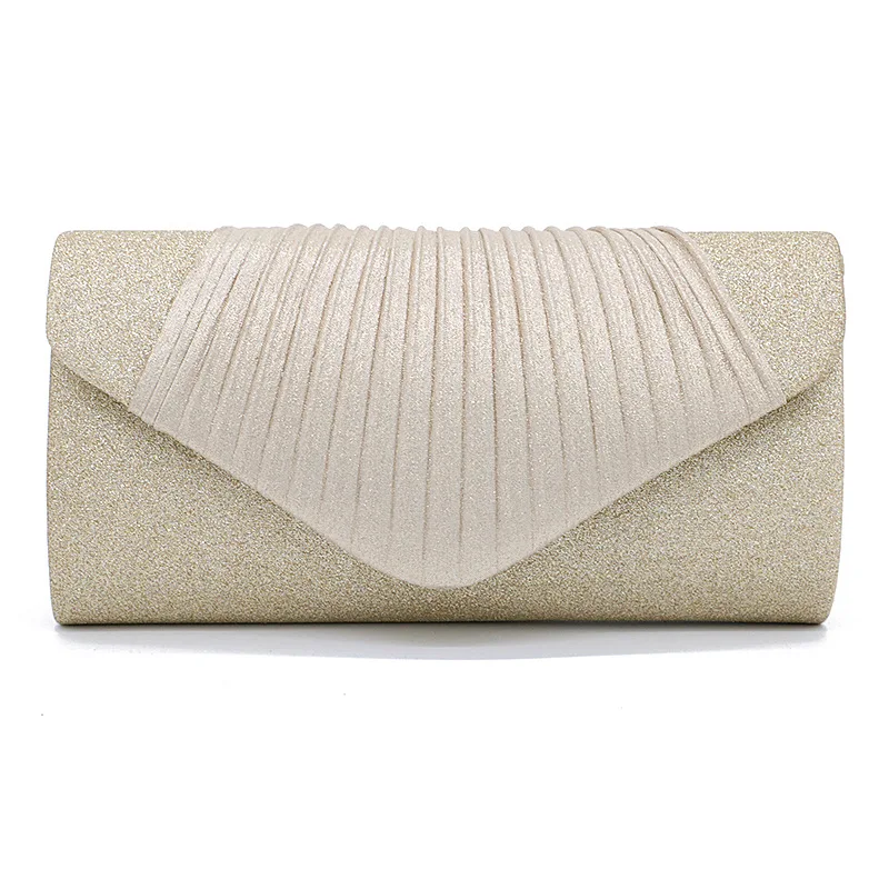 New Women Silk Evening Bags Fold Wedding Clutch Wallets Chain Party Shoulder Bags Mini Evening Clutch Drop Shipping 2023