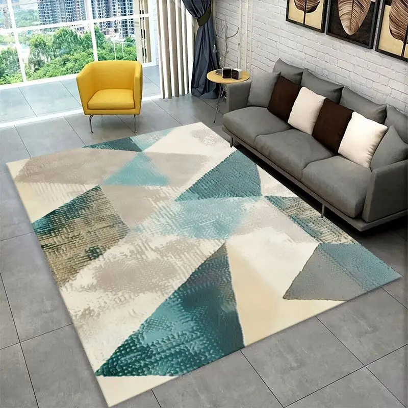 Retro Bohemian Geometric Art Lines Luxury Large Area Rug Non-slip Carpet for Bedroom Living Room Sofa Home Decor Floor Mat Gift