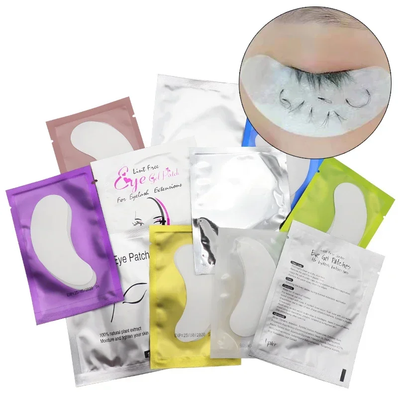 100 Bags Eye Patches Eyelash Extension Under Eye Pads Makeup Eyelash Patches Tip Stickers Pads for Eyelash Extension Makeup