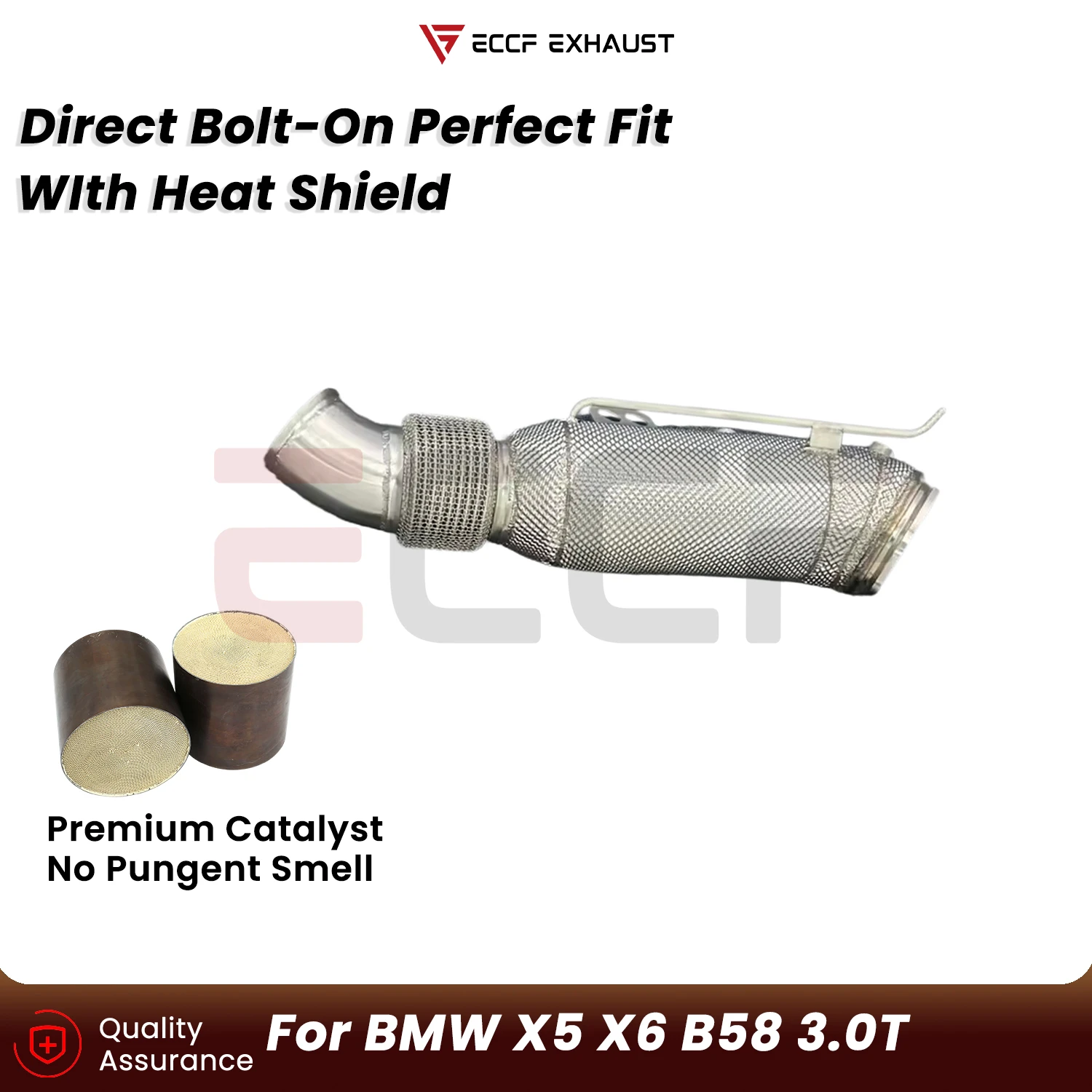 

Sporty Downpipe with Heat Insulation For BMW 3 4 5 Series B48 2.0T with OPF Aggressive Sound Plug and Play Upgrade Performance