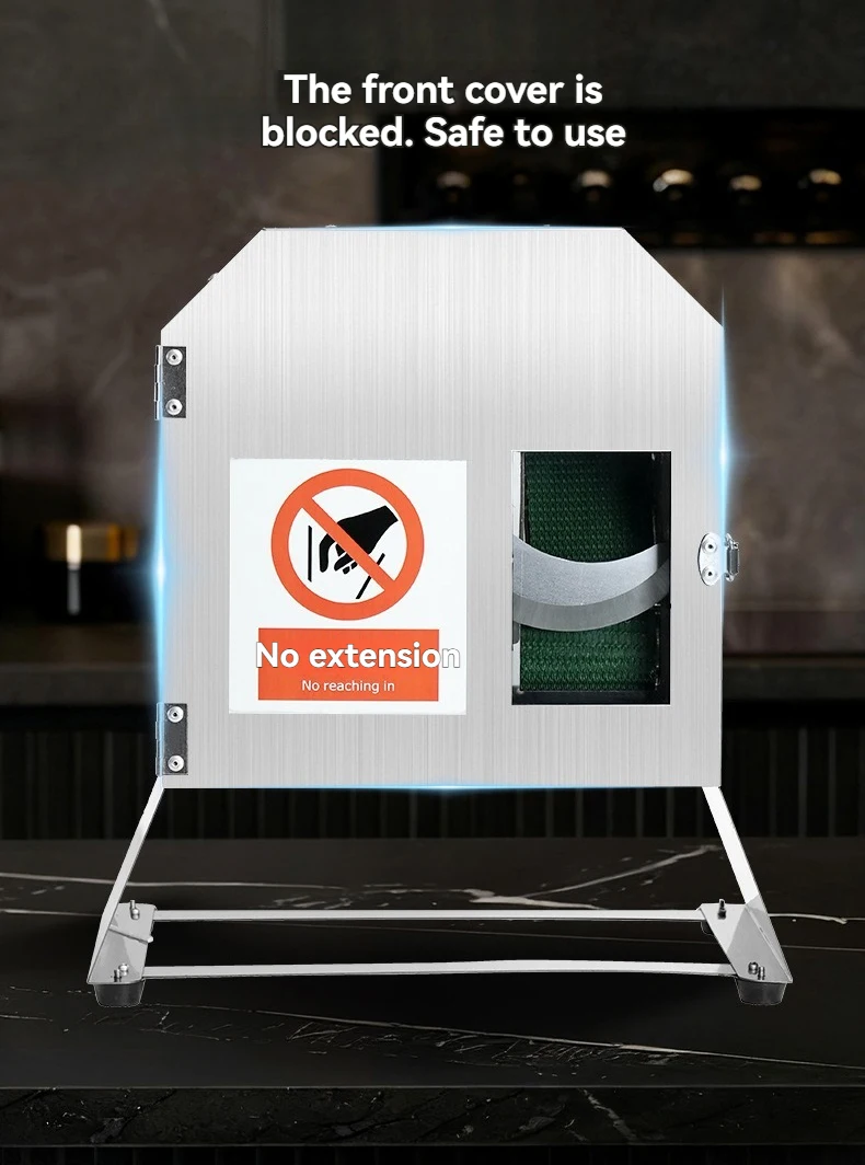 Электрическая овощерезка, многофункциональная коммерческая ремень из нержавеющей стали, двигатель из чистой меди, емкость 100 кг/ч, кухня