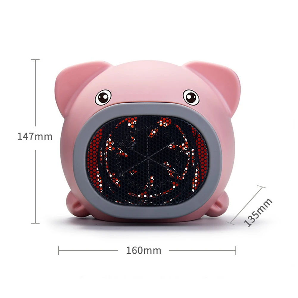 Cartoon Pig Electric Heater Portable Heater Winter Room Desktop Heating Stove Mini Home Handy Air Heater Russia Warmer Machine