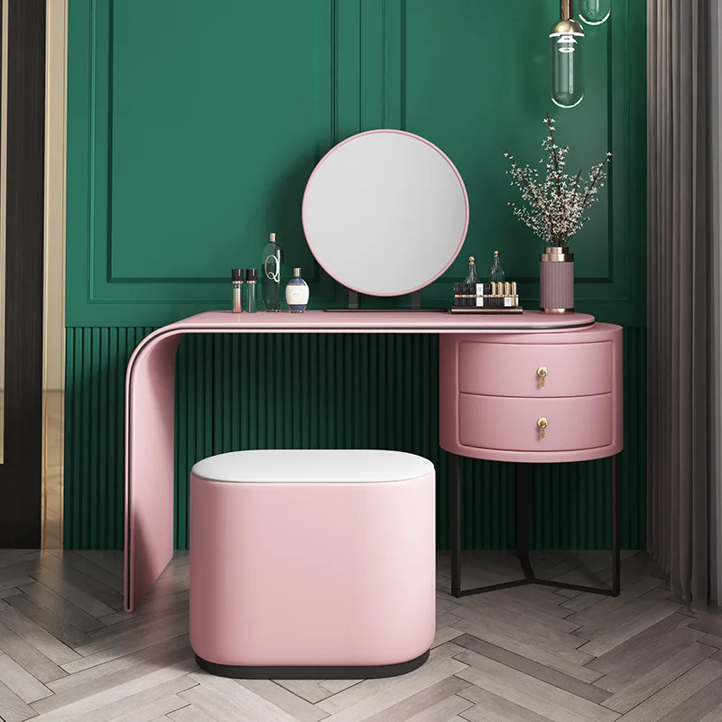 

Nordic light luxury bedroom dresser, girls single makeup table