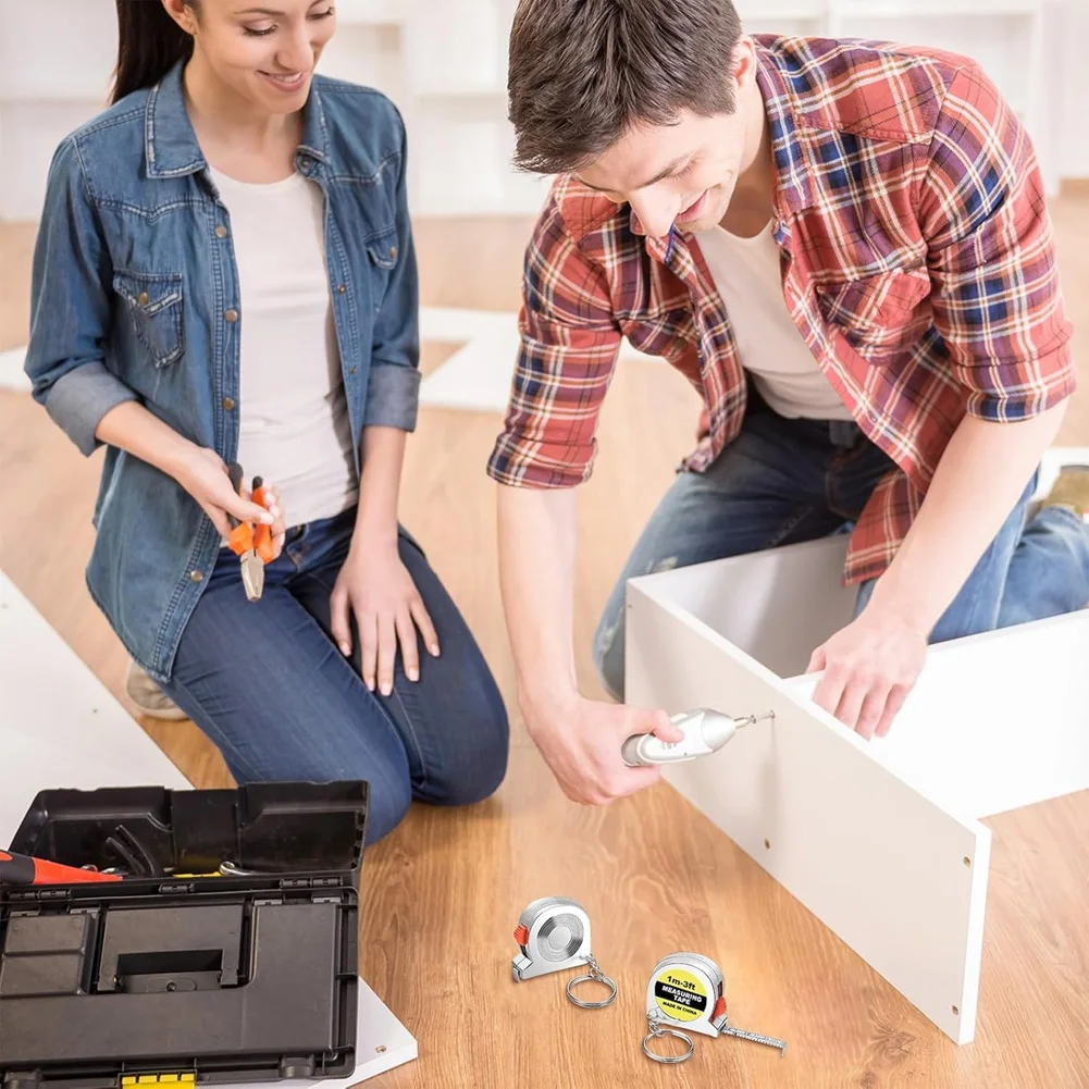 

НОВЫЕ брелки с рулеткой, функциональные выдвижные брелки с измерительной лентой и скользящим замком для строительной вечеринки, 1 м/3 фута, B